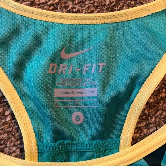 Nike Dri Fit Turquoise Racerback Tank Top Performance Ready Sporty Pow Design - Picture 6 of 16